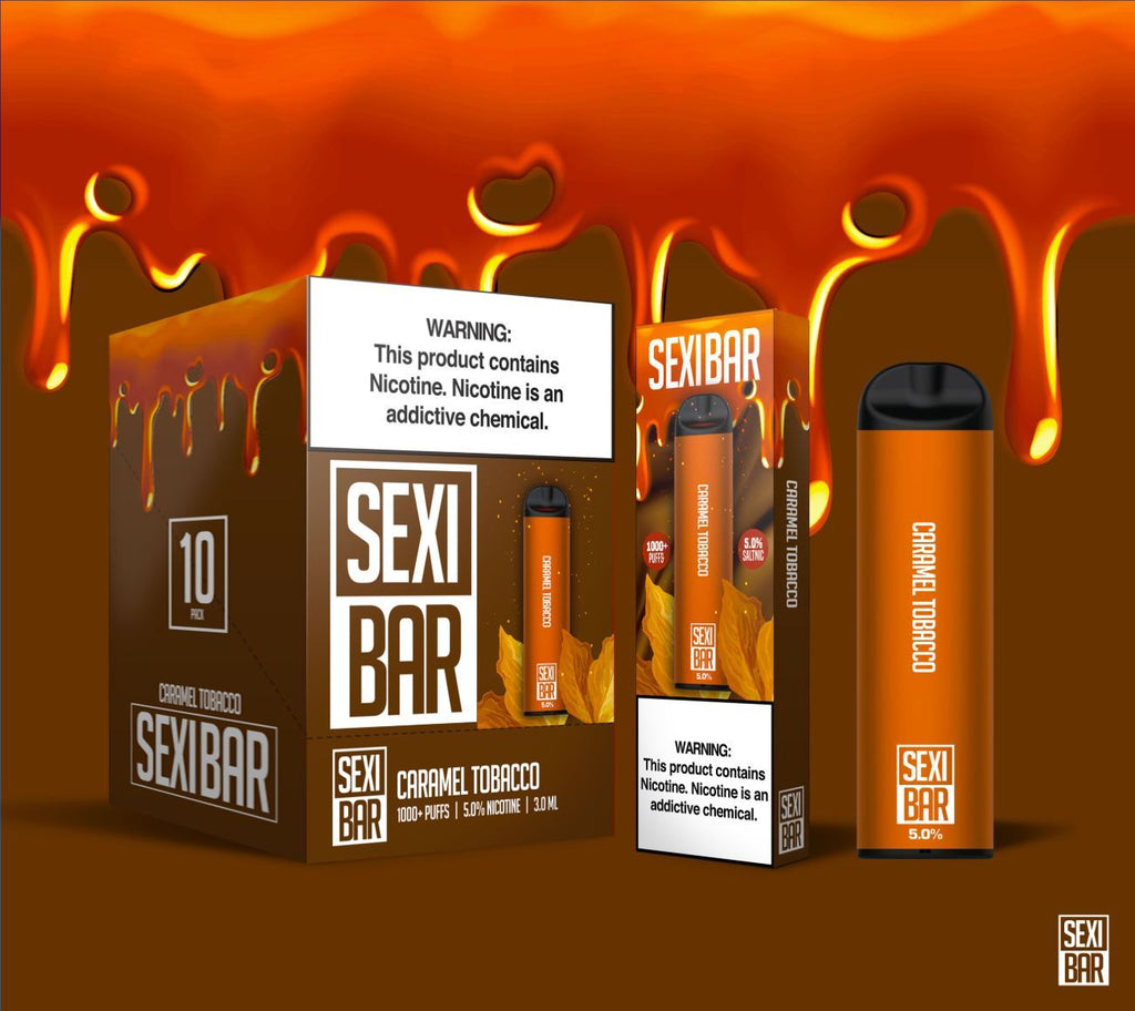 SEXIBAR - Caramel Tabacco - Disposable Vape Bar - 1000 Puffs SEXIBAR - Caramel Tabacco - Disposable Vape Bar - 1000 Puffs