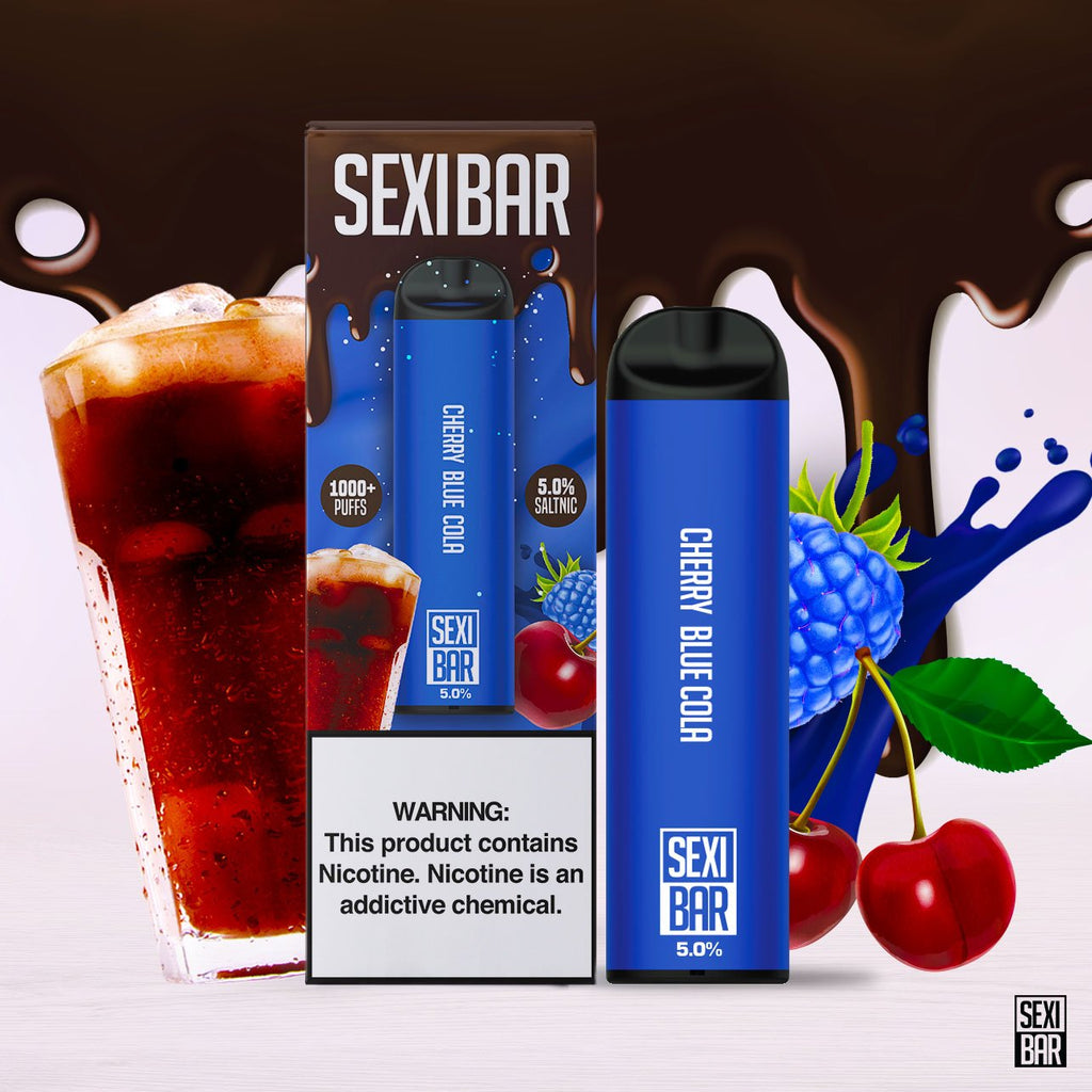 SEXIBAR - Cherry Blue Cola - Disposable Vape Bar - 1000 Puffs SEXIBAR - Cherry Blue Cola - Disposable Vape Bar - 1000 Puffs