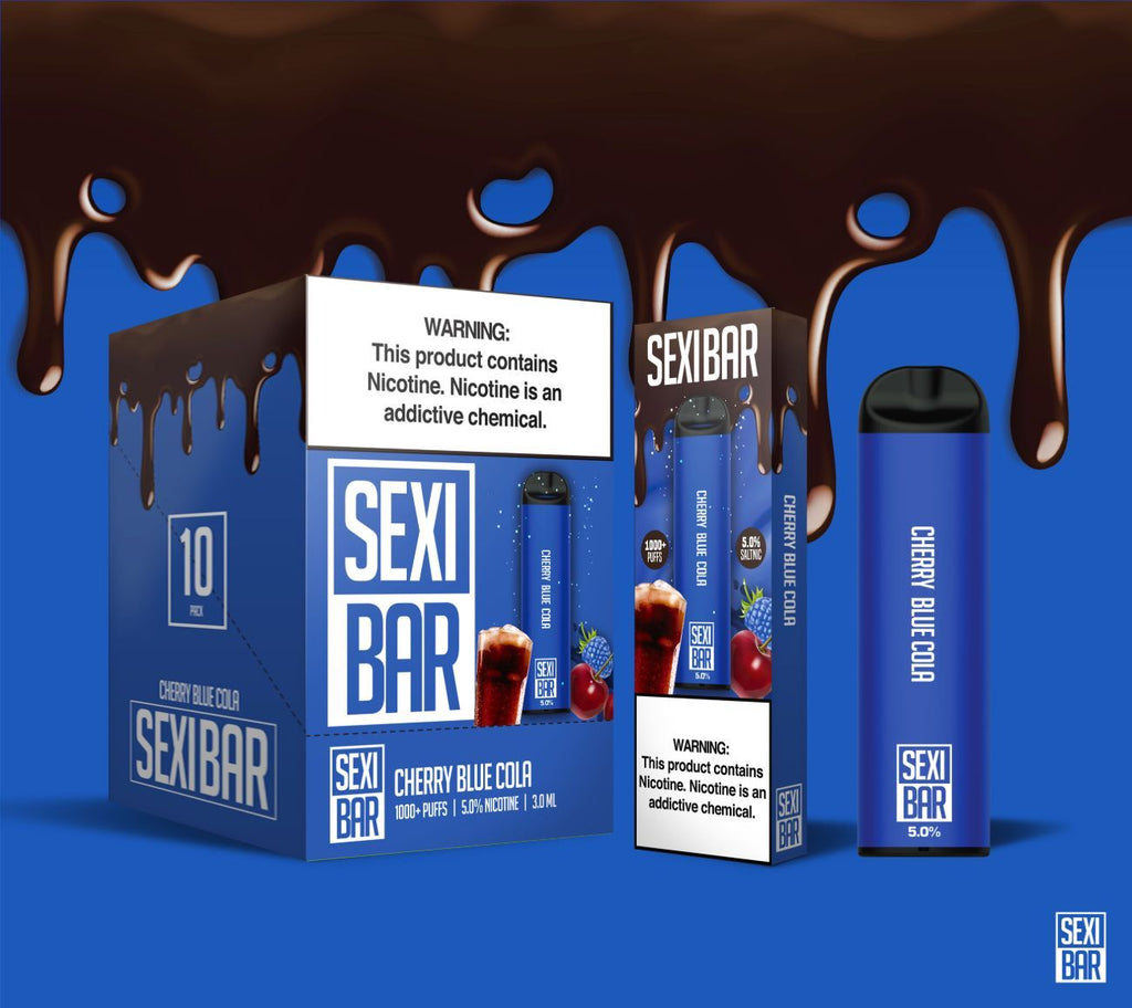 SEXIBAR - Cherry Blue Cola - Disposable Vape Bar - 1000 Puffs SEXIBAR - Cherry Blue Cola - Disposable Vape Bar - 1000 Puffs