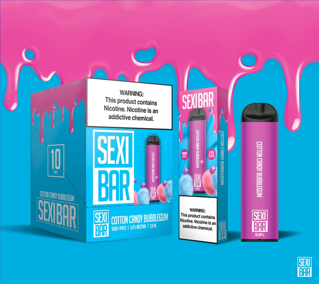 SEXIBAR - Cotton Candy Bubblegum - Disposable Vape Bar - 1000 Puffs