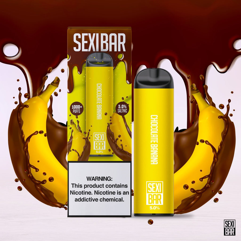 SEXIBAR - Chocolate Banana - Disposable Vape Bar - 1000 Puffs SEXIBAR - Chocolate Banana - Disposable Vape Bar - 1000 Puffs