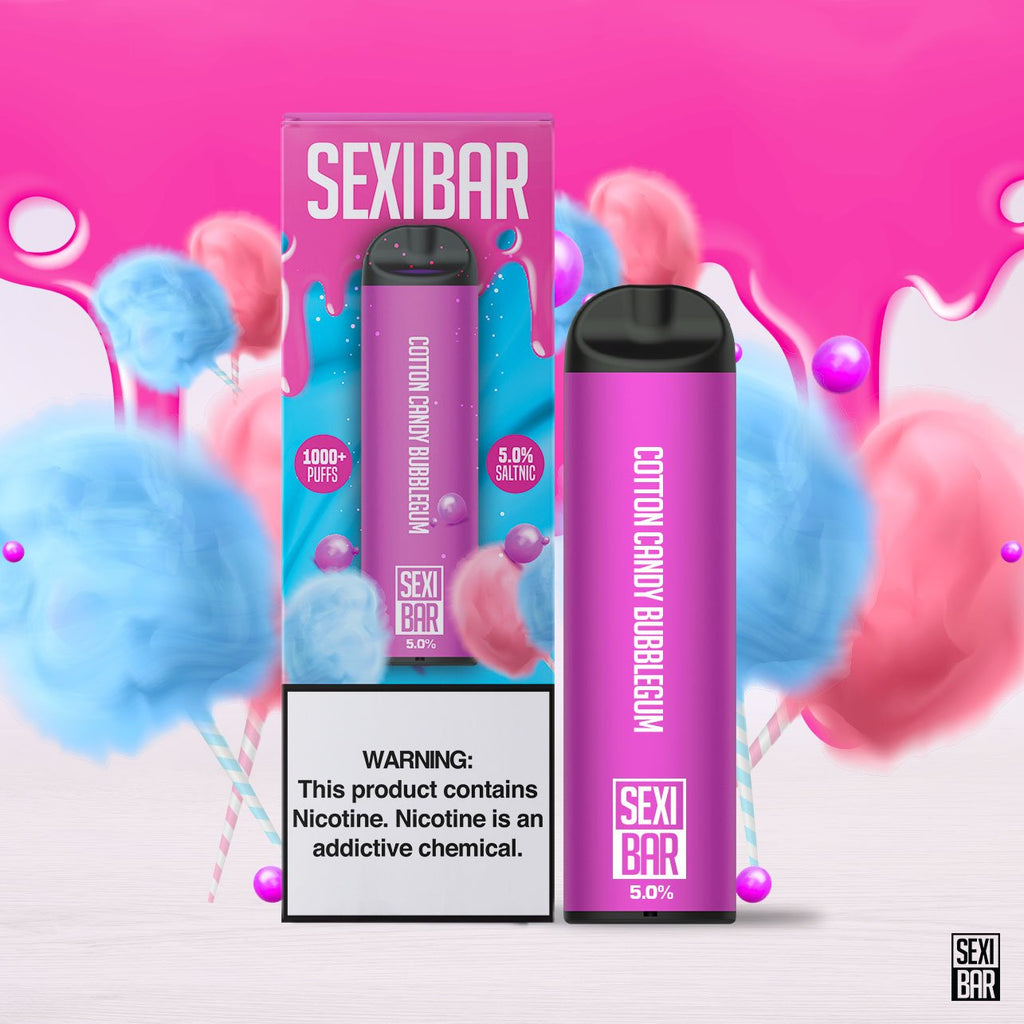 SEXIBAR - Cotton Candy Bubblegum - Disposable Vape Bar - 1000 Puffs SEXIBAR - Cotton Candy Bubblegum - Disposable Vape Bar - 1000 Puffs