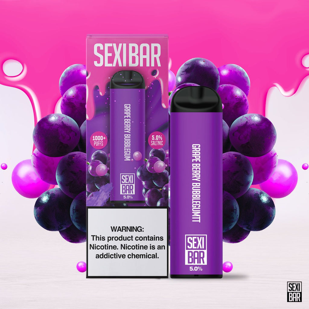 SEXIBAR - Grape Berry Bubblegum - Disposable Vape Bar - 1000 Puffs SEXIBAR - Grape Berry Bubblegum - Disposable Vape Bar - 1000 Puffs